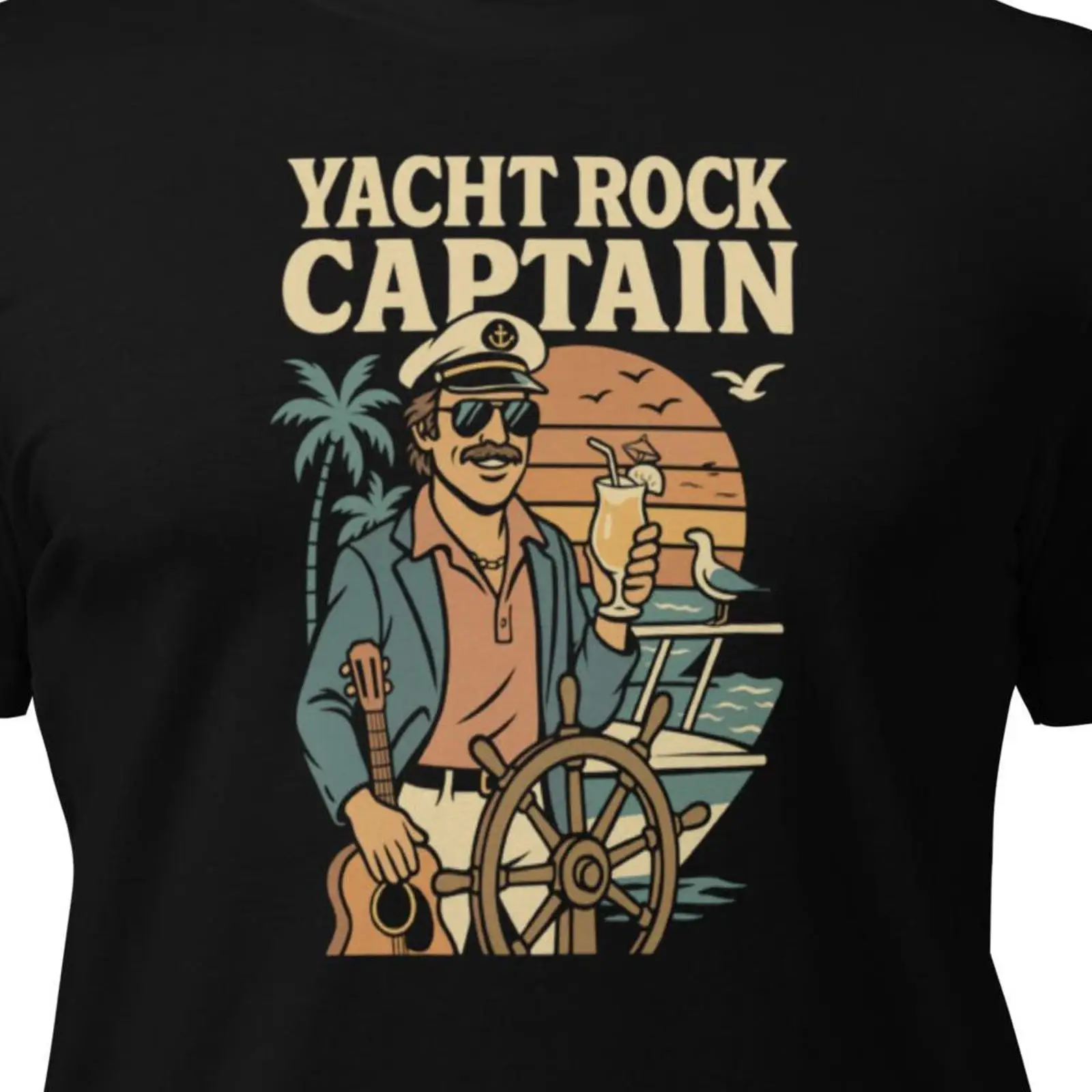 Vintage Yacht Fashion - เสื้อยืด Yacht Rock Captain สไตล์เรโทรยุค 70s