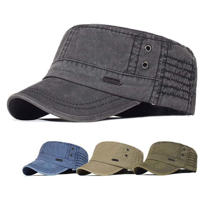 Vintage Fashion Hats - Unisex Four Seasons ล้างผ้าฝ้ายแบนหมวกผู้ชายและผู้หญิงการออกแบบที่ไม่ซ้ํากันคลาสสิก Vintage Flat