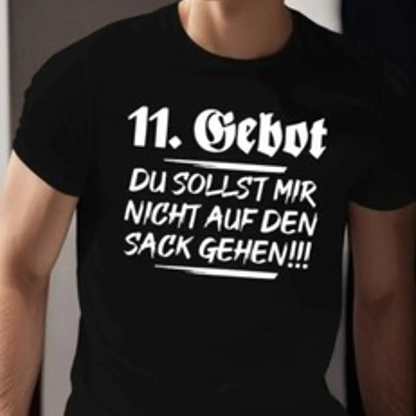 Vintage Fashion Herren - เสื้อยืด Herren 11 Gebot Du sollst