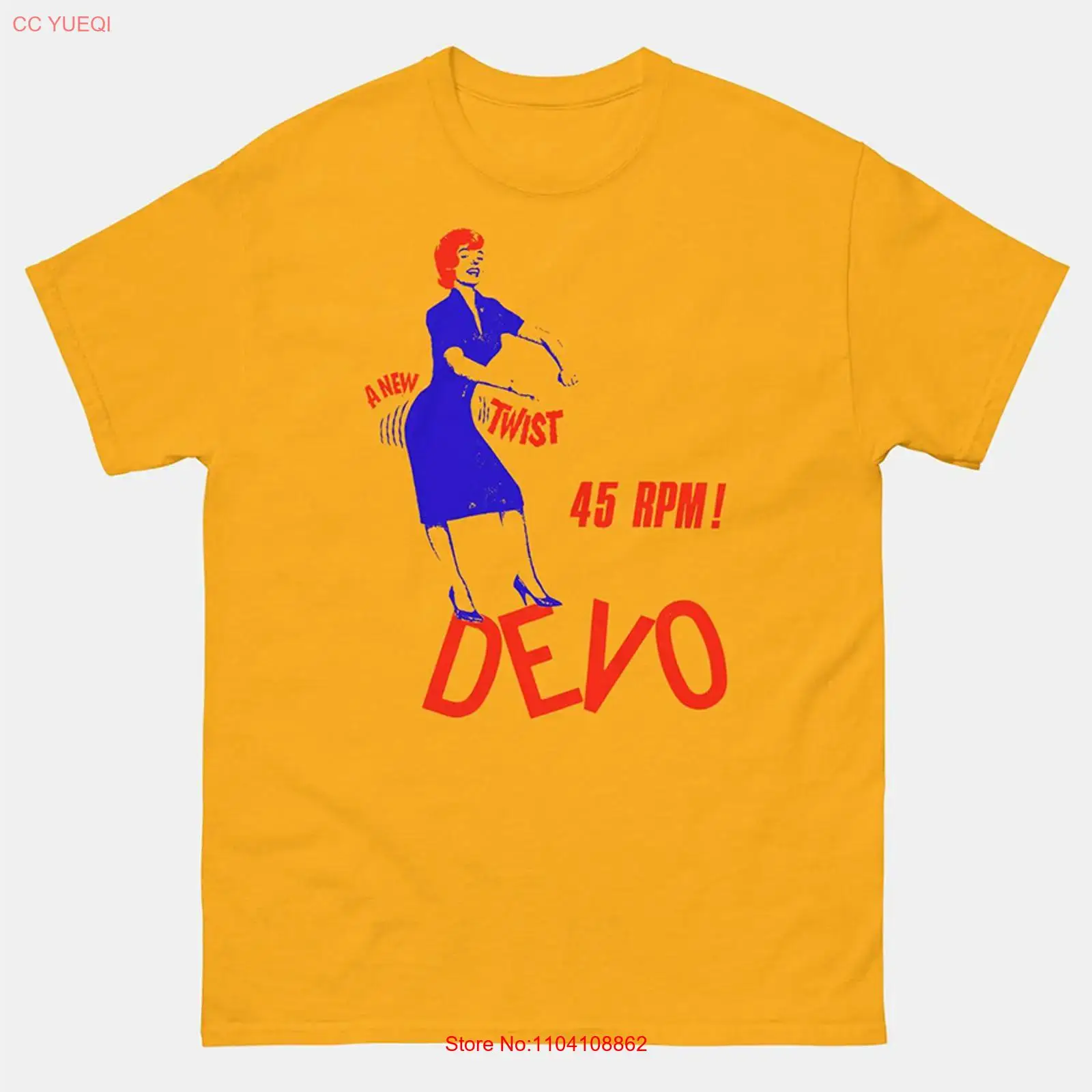 Vintage Fashion News - เสื้อยืดสีเหลืองลาย DEVO รุ่นใหม่ทั้งหมด มีทุกขนาดตั้งแต่ S ถึง