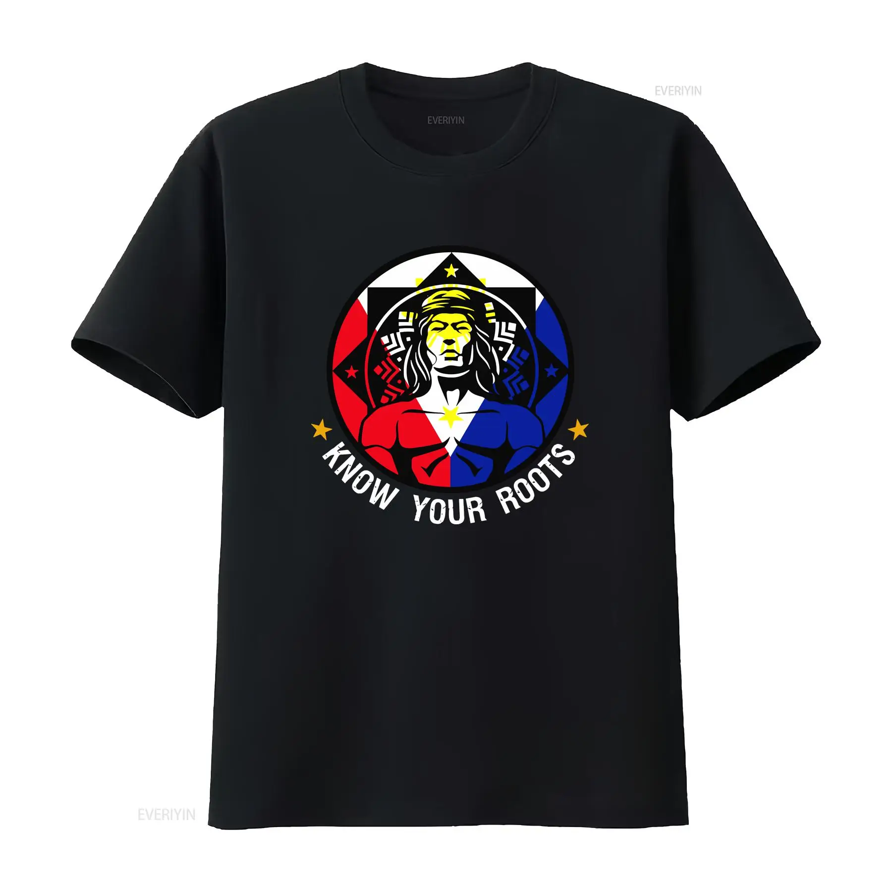 Vintage Fashion Wear - เสื้อยืดลายชีฟลาปู ฟิลิปปินส์ วินเทจ ลุคสบายๆ ยืดได้ ใส่ได้ทั้งชายและหญิง