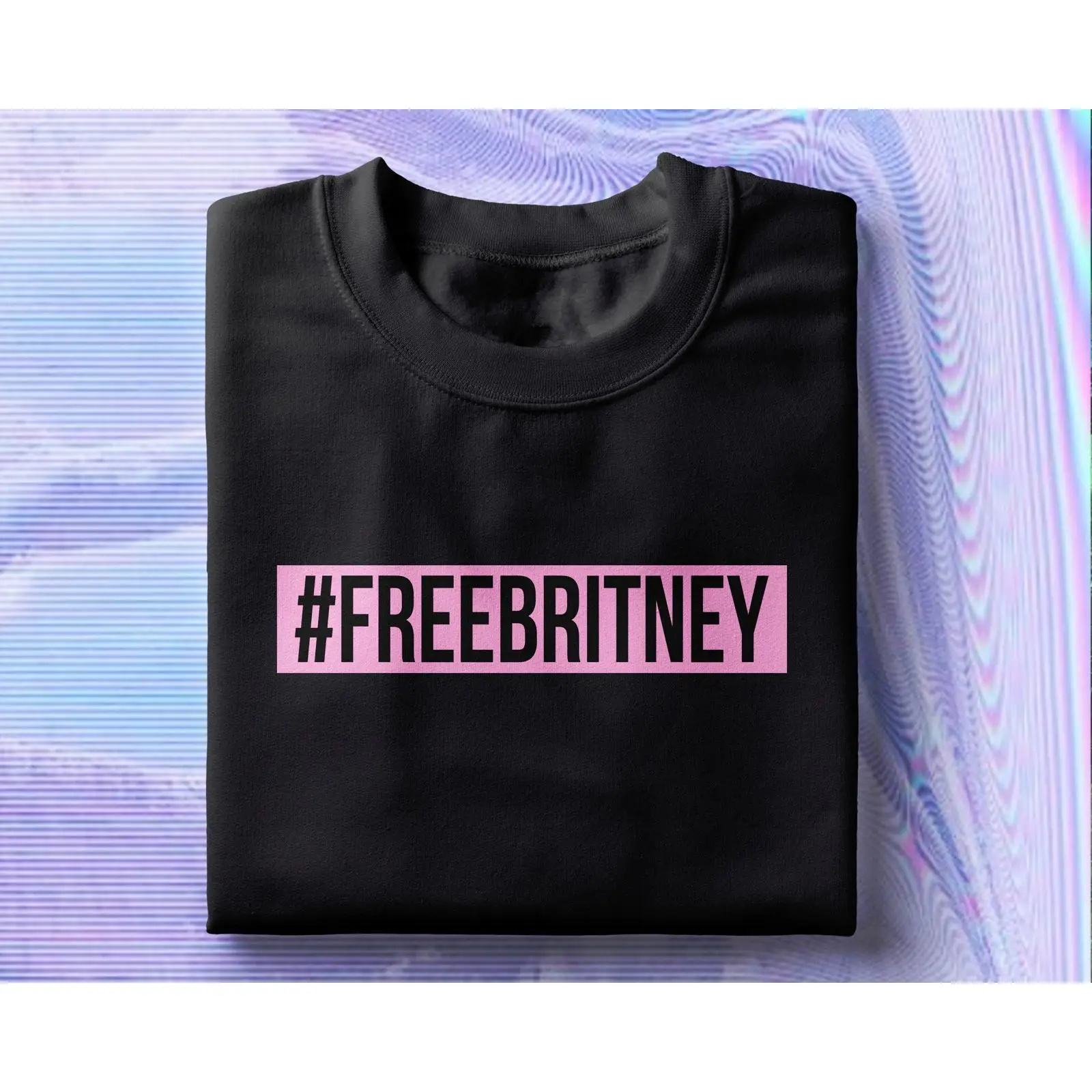 Vintage Fashion Hashtags - เสื้อยืด Hashtag FreeBritney ผ้าคอตตอนเนื้อนุ่มสไตล์วินเทจ ซักแล้ว ใส่สบายๆ