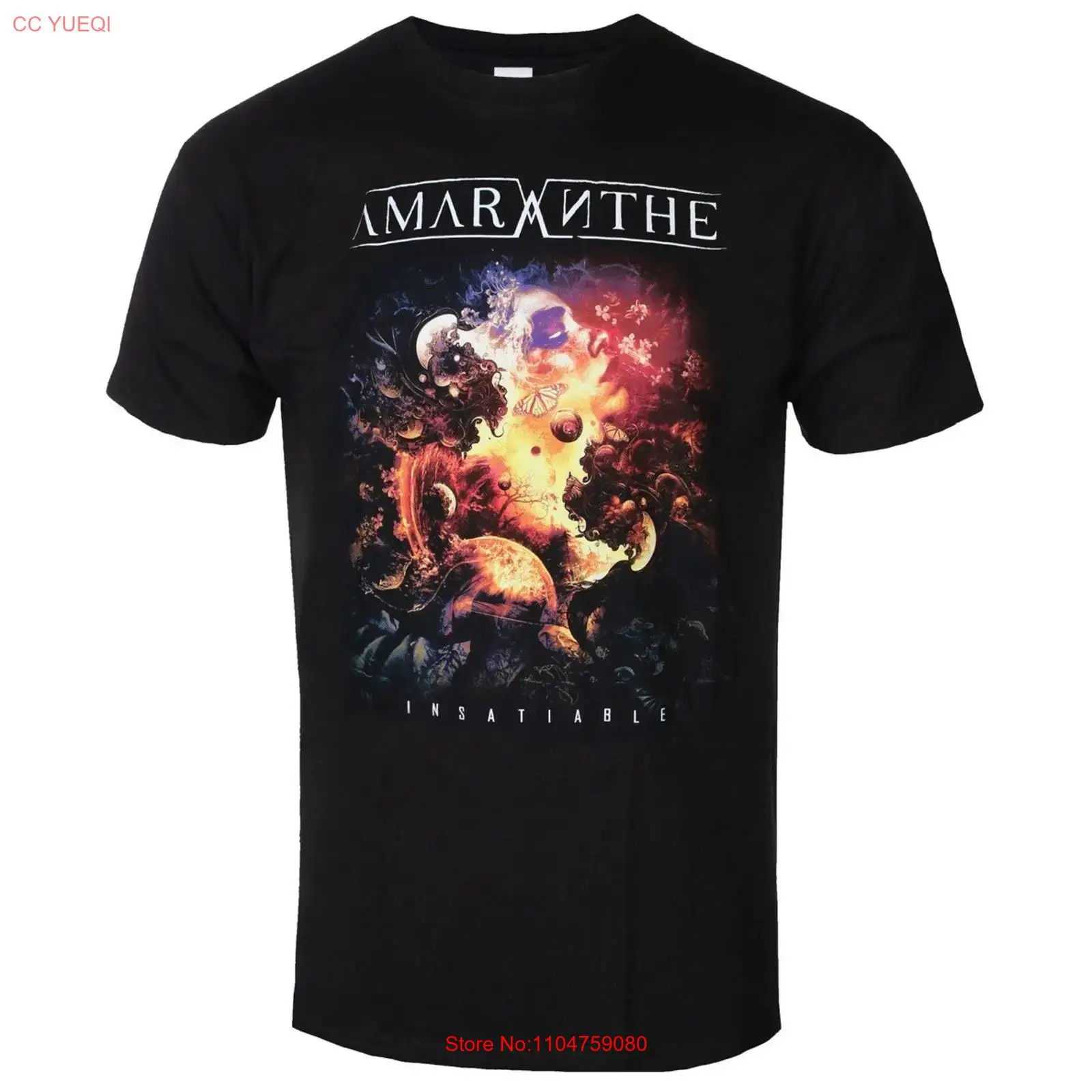 Vintage Fashion News - ใหม่ Insatiable Amaranthe Band T เสื้อยืดสีดำคลาสสิก