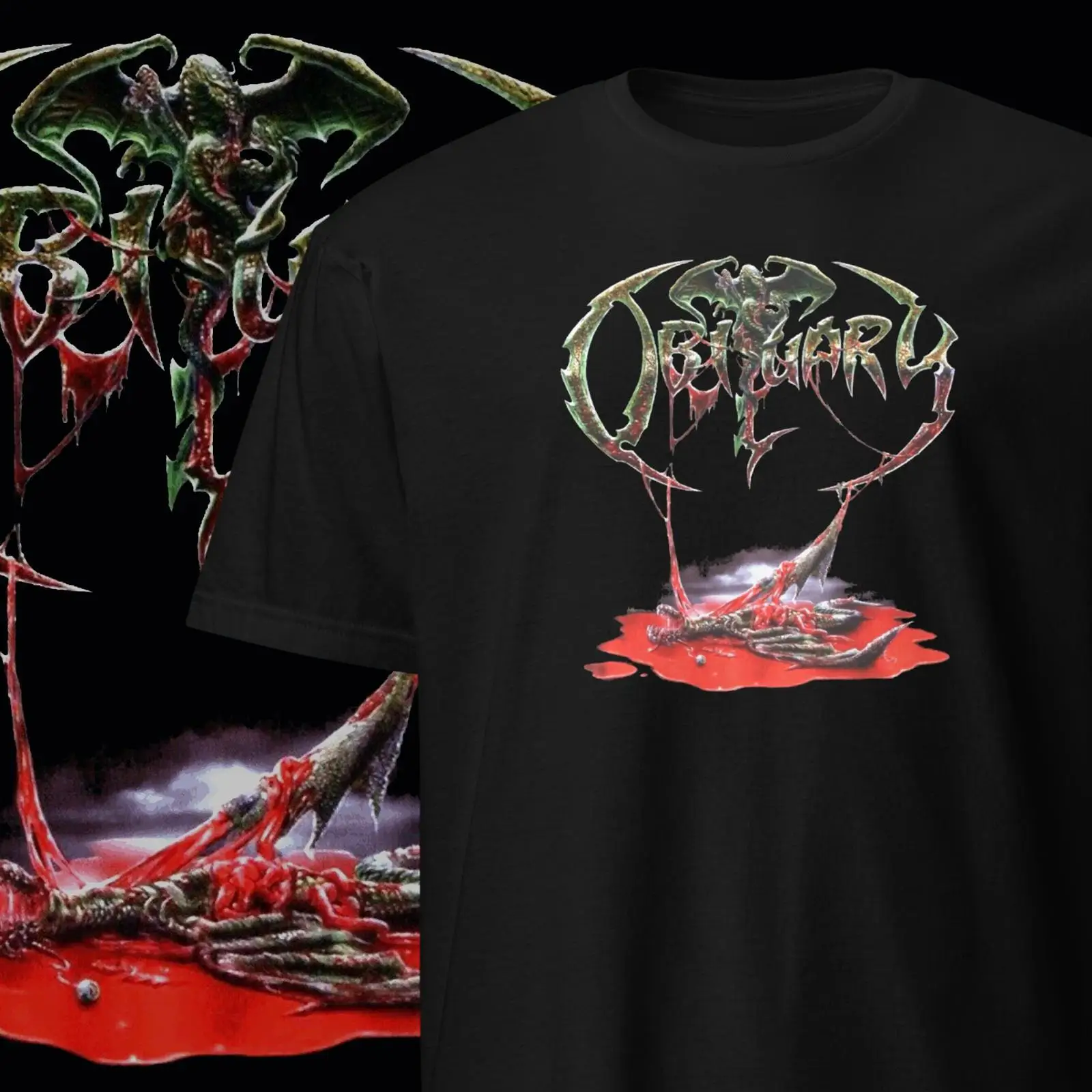 Vintage Fashion Obituaries - เสื้อยืด Obituary สไตล์ Old School Metal