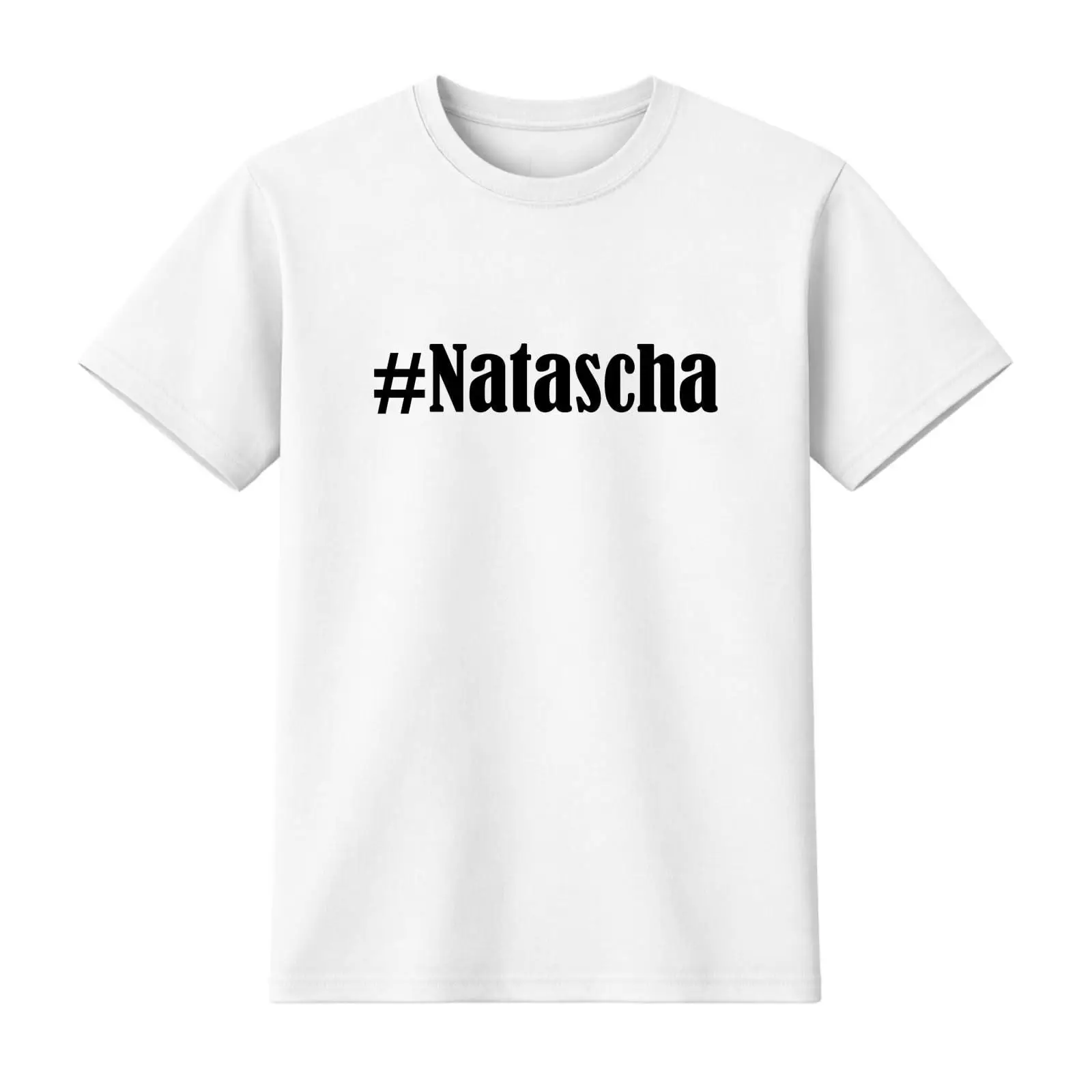 Vintage Fashion Hashtags - เสื้อยืด นาตาชา แฮชแท็ก ไอเดียของที่ระลึกสำหรับบ้าน มีสำหรับเด็ก สีดำ