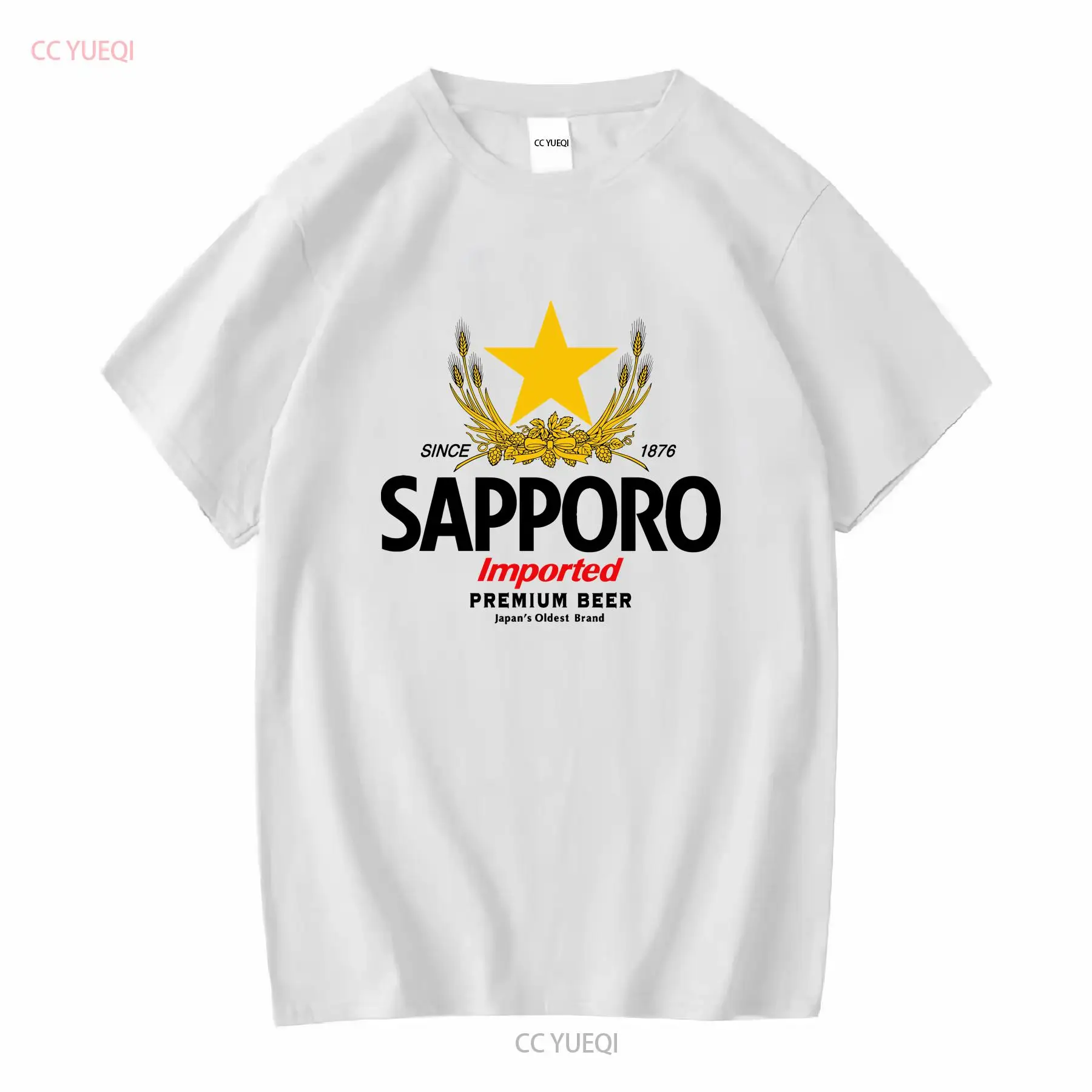 Vintage Fashion Wear - SAPPORO Brewery เสื้อยืดเบียร์ญี่ปุ่นแขนยาวหรือสั้น vintage Washed Stylish