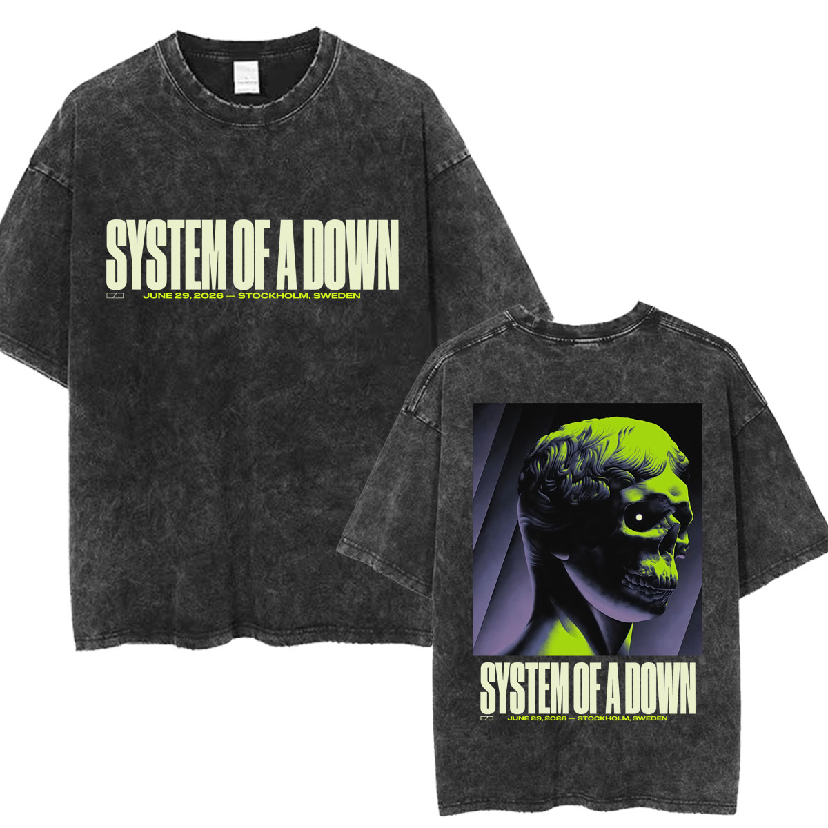 Vintage Fashion Eu - เสื้อยืดฟอก ทัวร์ System of A Down