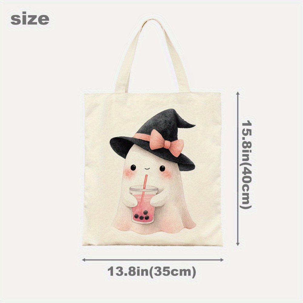กระเป๋าผ้าแคนวาสลายผีน้อยน่ารั - Vintage Fashion Hats บทวิจารณ์และราคา