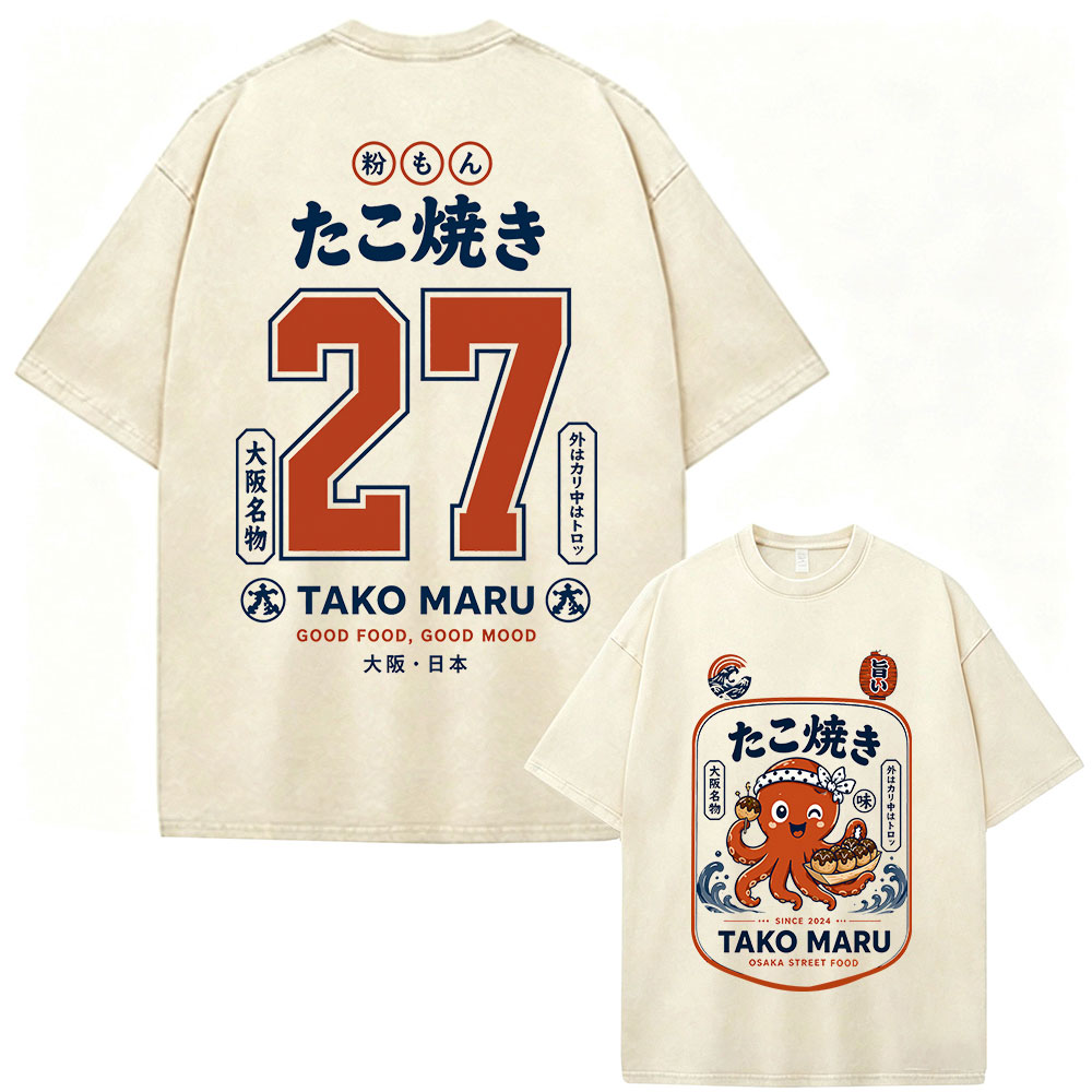 เสื้อยืดลายปลาหมึกดื่มเมา โดโต - Vintage Fashion Osaka บทวิจารณ์และราคา