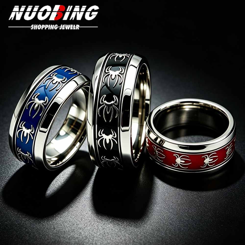 แหวนสไตล์วินเทจพังก์ลายแมงมุม  - Vintage Fashion Rings For Women บทวิจารณ์และราคา