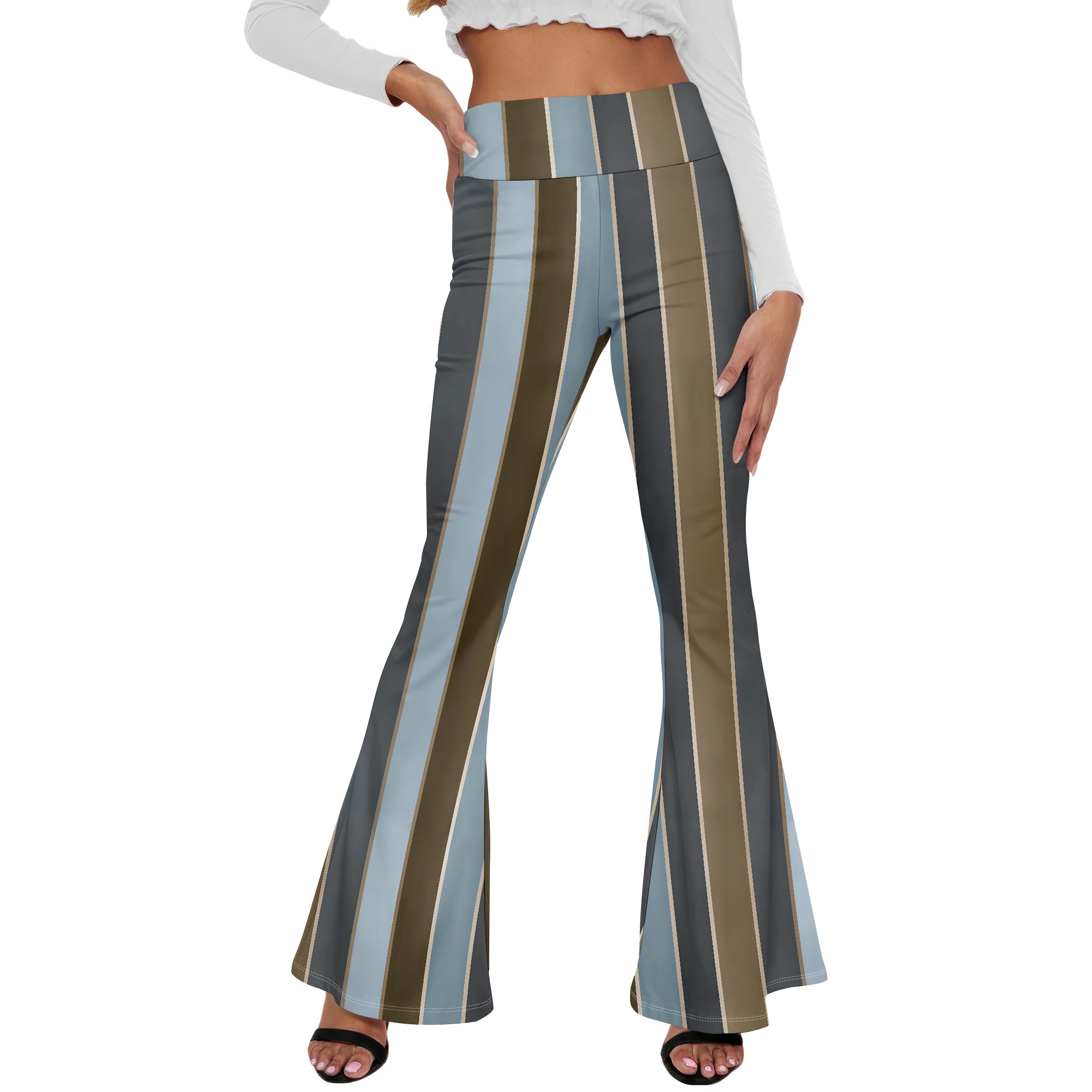 กางเกงขาบานเอวสูงลายทาง, กางเก - Wide Leg Trouser 70S บทวิจารณ์และราคา