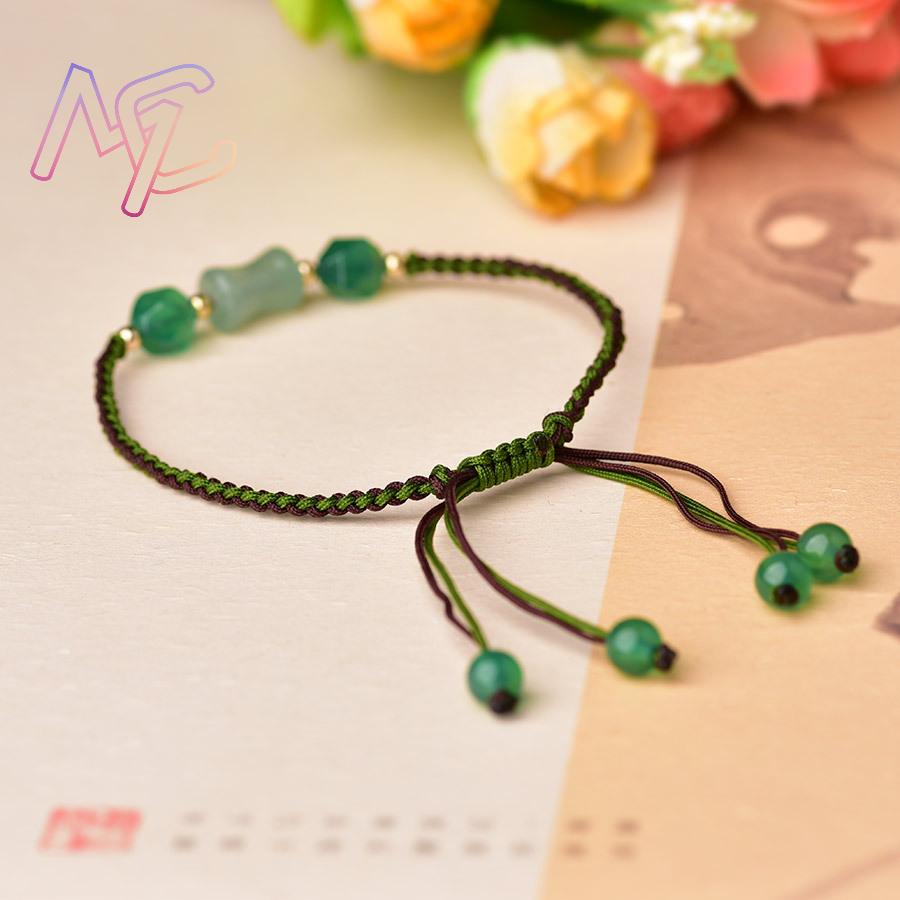 สร้อยข้อมือลูกปัดหยกธรรมชาติสี - Vintage Fashion Design บทวิจารณ์และราคา