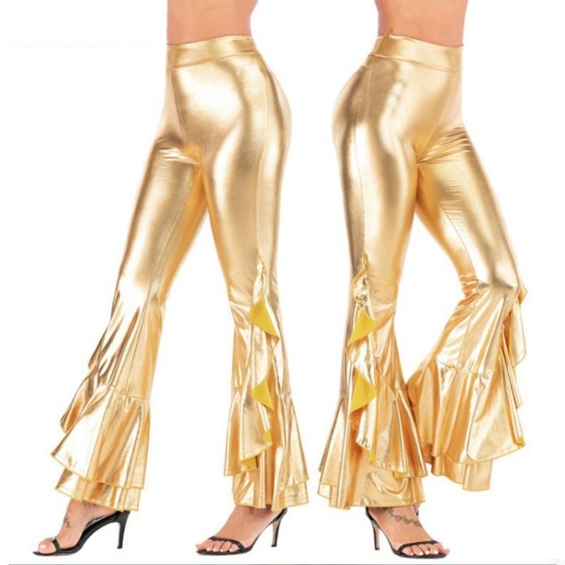 ผู้หญิงคลับและกางเกงพรหม METAL - Wide Leg Trouser 70S บทวิจารณ์และราคา