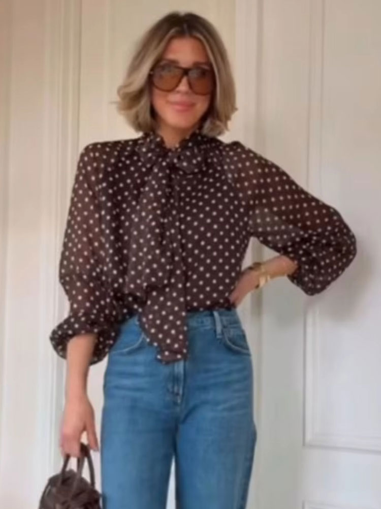 เสื้อเชิ้ตแฟชั่นวินเทจลายจุดสำ - Vintage Fashion Trends 2026 บทวิจารณ์และราคา