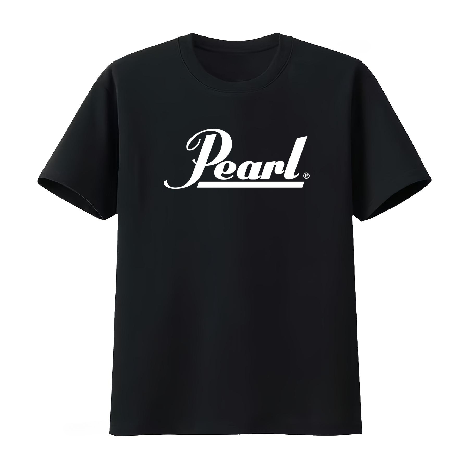 เสื้อยืดโลโก้ Pearl Drums สีดำ - Vintage Fashion Icons บทวิจารณ์และราคา