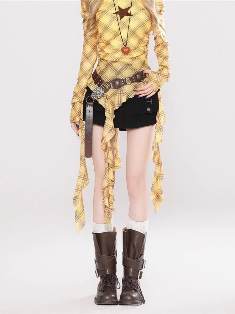 เสื้อยืดวินเทจลายสก๊อต Y2K สำห - Vintage Y2K บทวิจารณ์และราคา