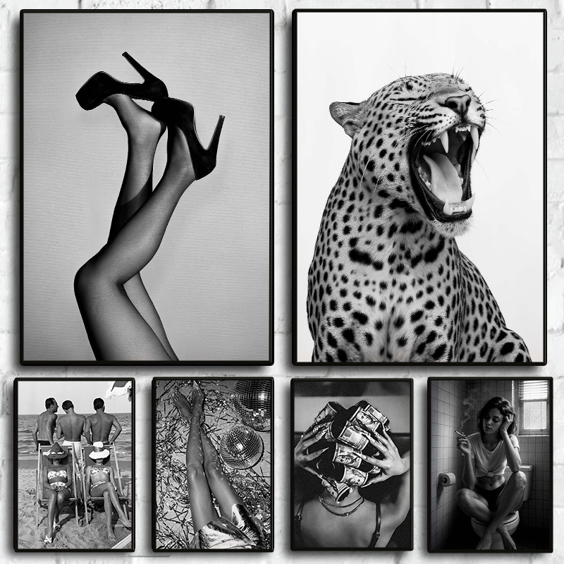 โปสเตอร์แฟชั่นสุดเก๋ ขาวดำ ภาพ - Vintage Vogue Fashion Poster บทวิจารณ์และราคา