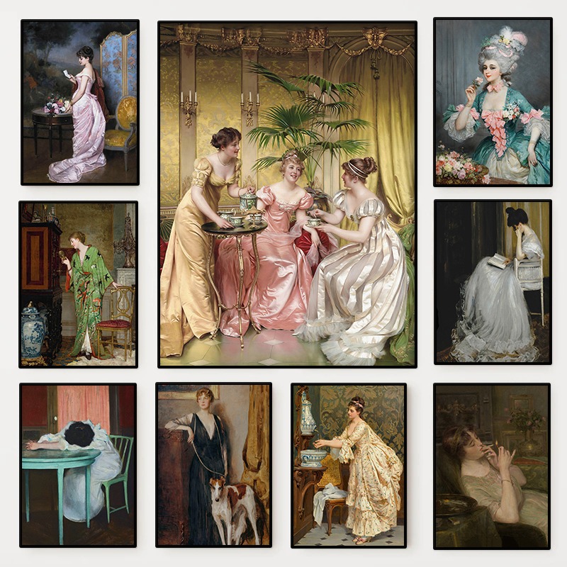 Renaissance ภาพผู้หญิงโปสเตอร์ - Vintage Vogue Fashion Poster บทวิจารณ์และราคา