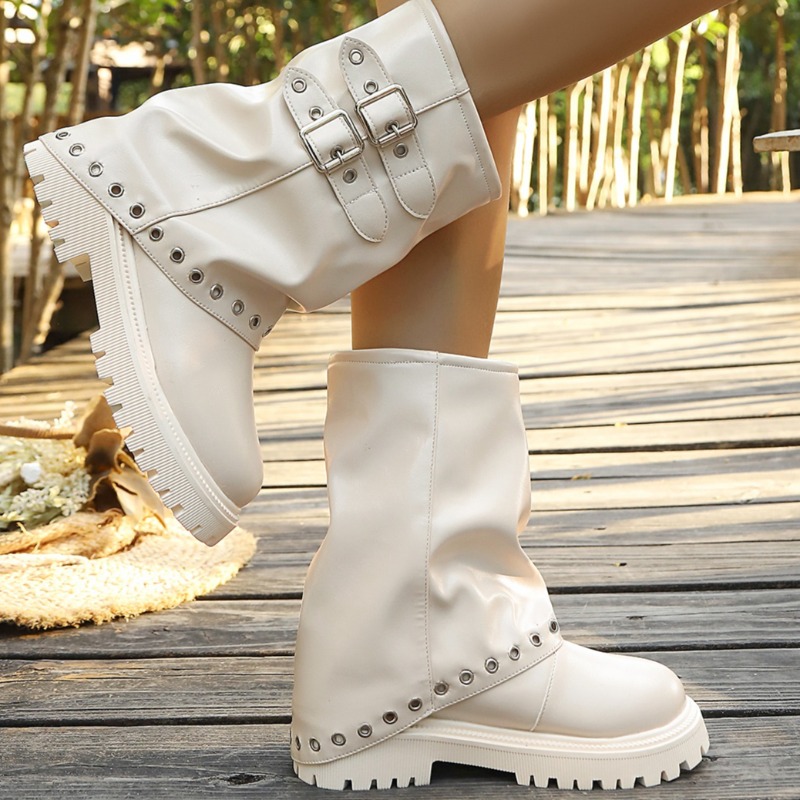 รองเท้าบูทกลางข้อสำหรับผู้หญิง - Vintage Fashion Wear บทวิจารณ์และราคา