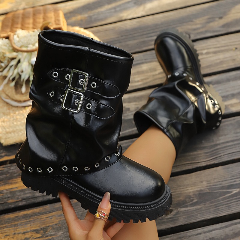 รองเท้าบูทกลางข้อสำหรับผู้หญิง - Vintage Fashion Wear บทวิจารณ์และราคา