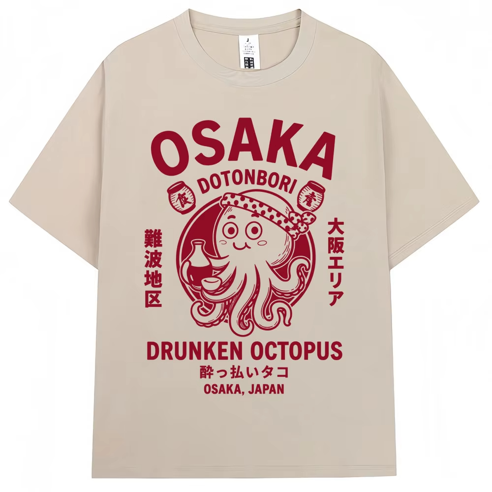 เสื้อยืดลายปลาหมึกดื่มสไตล์ญี่ - Vintage Fashion Osaka บทวิจารณ์และราคา
