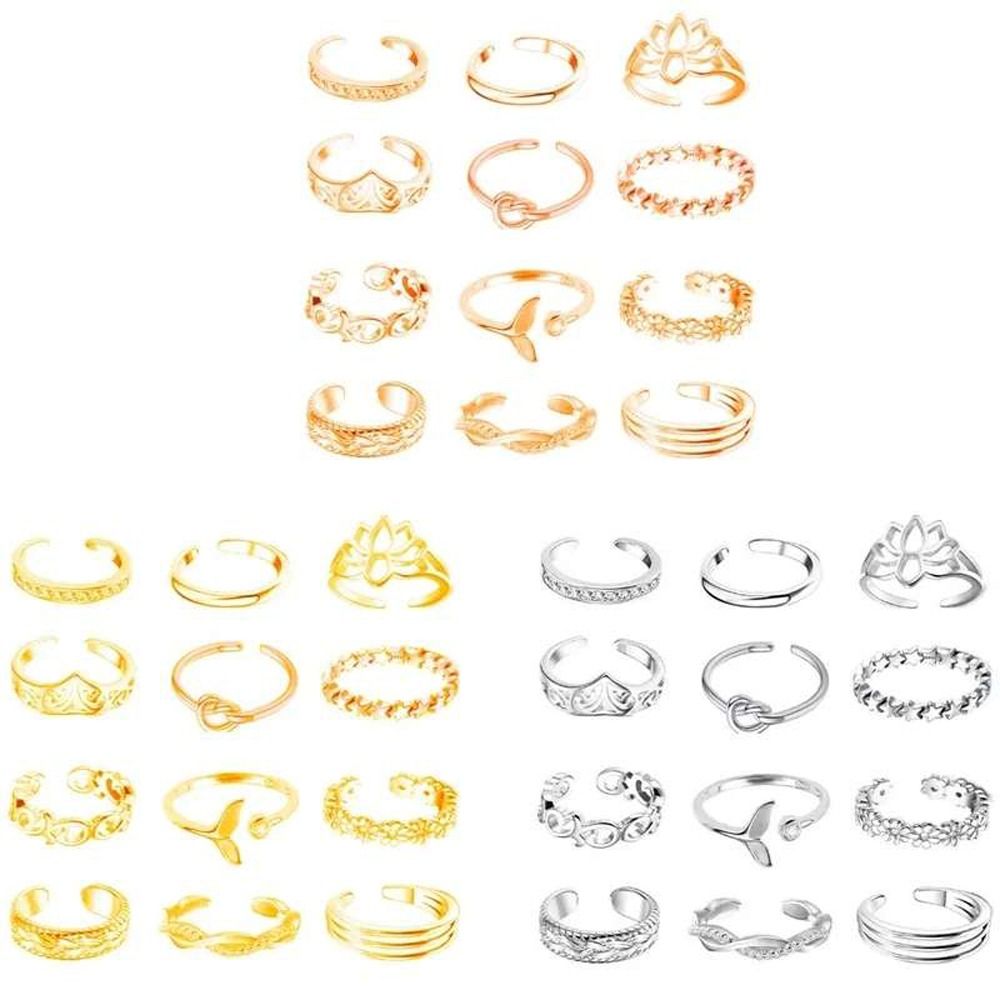 แหวนนิ้วเท้าลายดอกบัว สไตล์เกา - Vintage Fashion Rings For Women บทวิจารณ์และราคา