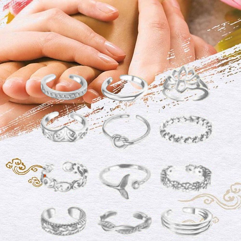 แหวนนิ้วเท้าลายดอกบัว สไตล์เกา - Vintage Fashion Rings For Women บทวิจารณ์และราคา
