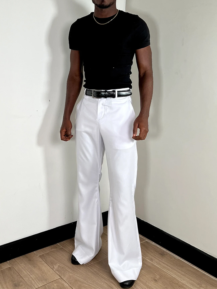 สไตล์กระดิ่งด้านล่าง Mens SLIM - Wide Leg Trouser 70S บทวิจารณ์และราคา