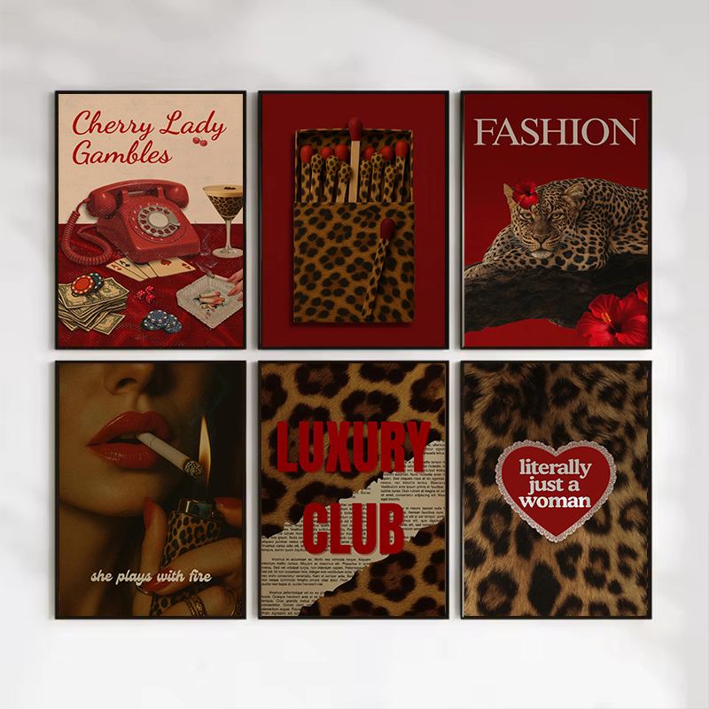 แฟชั่นลายเสือดาว โปสเตอร์ติดผน - Vintage Vogue Fashion Poster บทวิจารณ์และราคา
