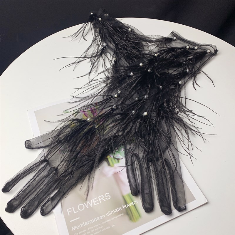 ผู้หญิง Elegant สีดำยาวตาข่ายถ - Vintage Fashion Photographers บทวิจารณ์และราคา