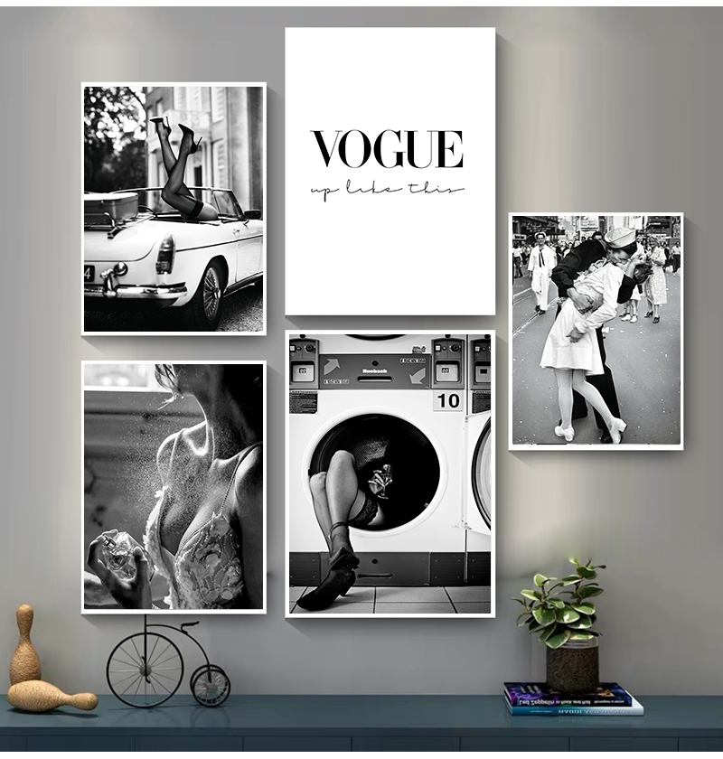 ภาพผู้หญิงสำหรับห้องนั่งเล่น แ - Vintage Vogue Fashion Poster บทวิจารณ์และราคา
