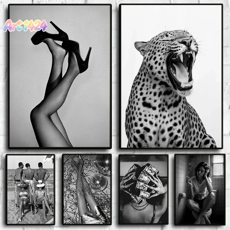 โปสเตอร์แฟชั่นสีดำขาวสุดเก๋ ภา - Vintage Vogue Fashion Poster บทวิจารณ์และราคา