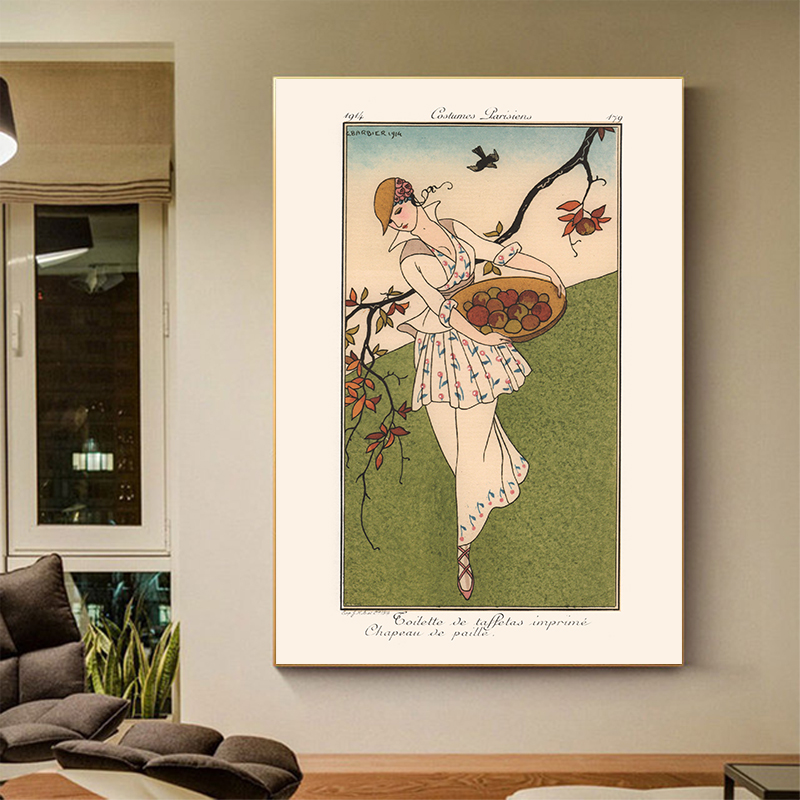 ภาพพิมพ์ศิลปะวินเทจสไตล์เฟรนช์ - Vintage Vogue Fashion Poster บทวิจารณ์และราคา