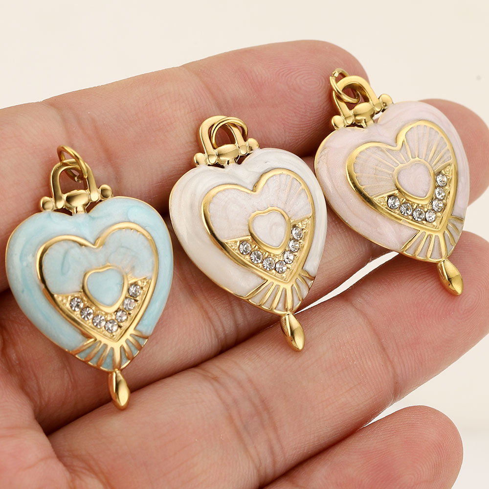 จี้รูปหัวใจลายพระอาทิตย์เคลือบ - Vintage Fashion Jewelry Necklaces บทวิจารณ์และราคา
