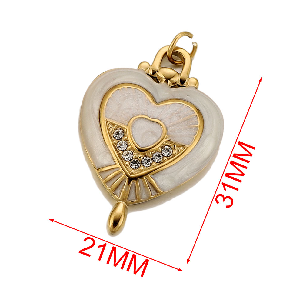 จี้รูปหัวใจลายพระอาทิตย์เคลือบ - Vintage Fashion Jewelry Necklaces บทวิจารณ์และราคา