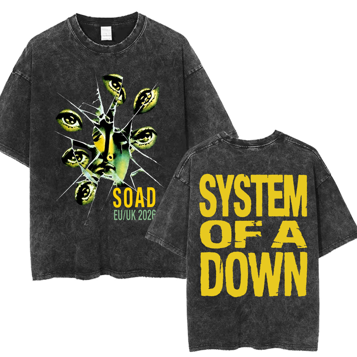 เสื้อยืดฟอก ทัวร์ System of A  - Vintage Fashion Eu บทวิจารณ์และราคา
