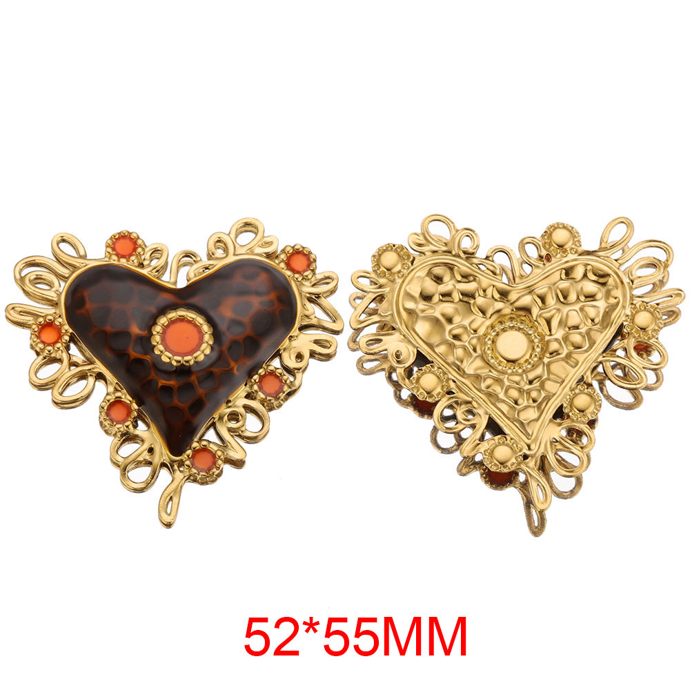 จี้รูปหัวใจศักดิ์สิทธิ์สีน้ำตา - Vintage Fashion Jewelry Necklaces บทวิจารณ์และราคา