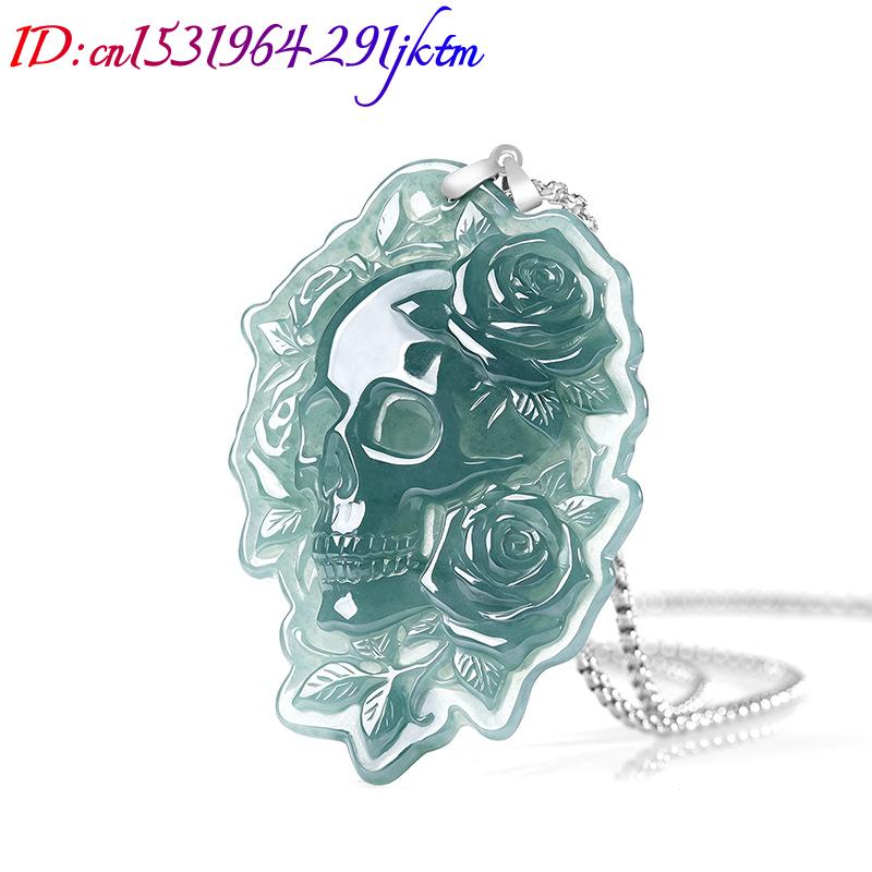 จี้สร้อยคอรูปหัวกะโหลกหยกพม่าแ - Vintage Fashion Design บทวิจารณ์และราคา
